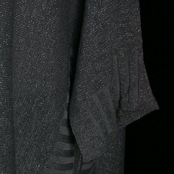 Anthropologie | Like NEW Festive, Silver Metallic Sweater, Dolman 3/4 Sleeve - Picture 4 of 7